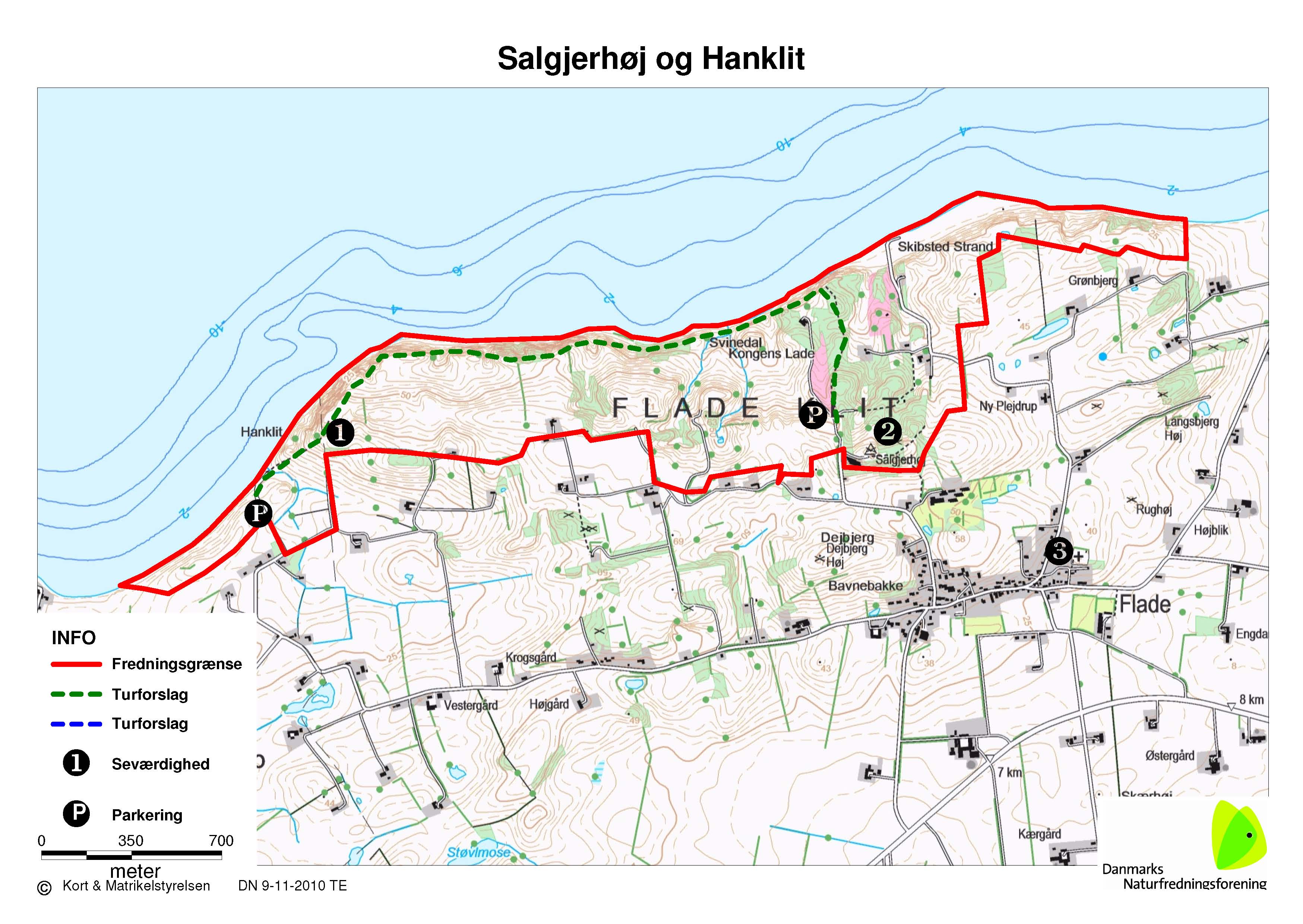 Bitte anklicken zum Vergrößern Wanderwege um Salgjerhøj