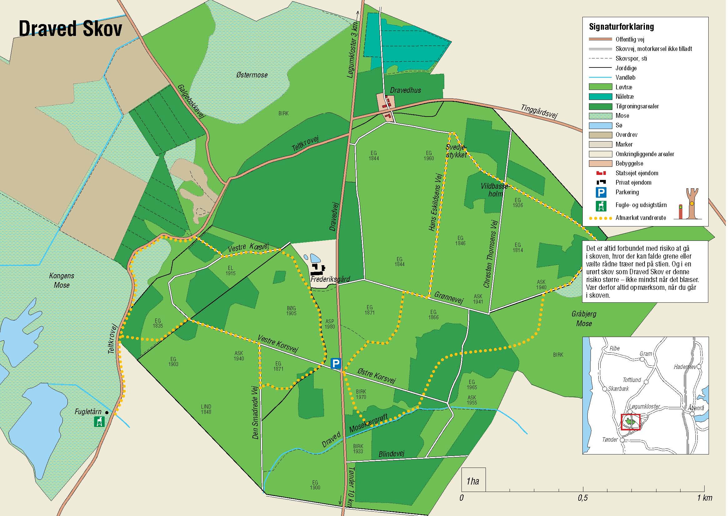 Bitte anklicken zum Vergrößern Draved Wald und das Königsmoor